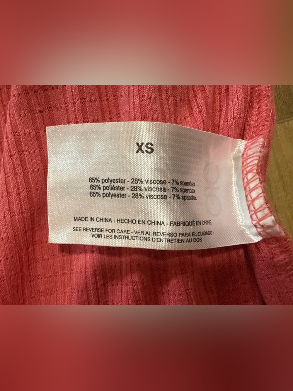 3 for $25 G.H. Bass & Co. Women Ribbed Henley Long Sleeve Top Coral Soft Cozy XS - Picture 5 of 6